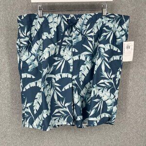 Old Navy Mens 7" Inseam Swim Trunks Size XL Blue Palm Island Lined Beach NEW